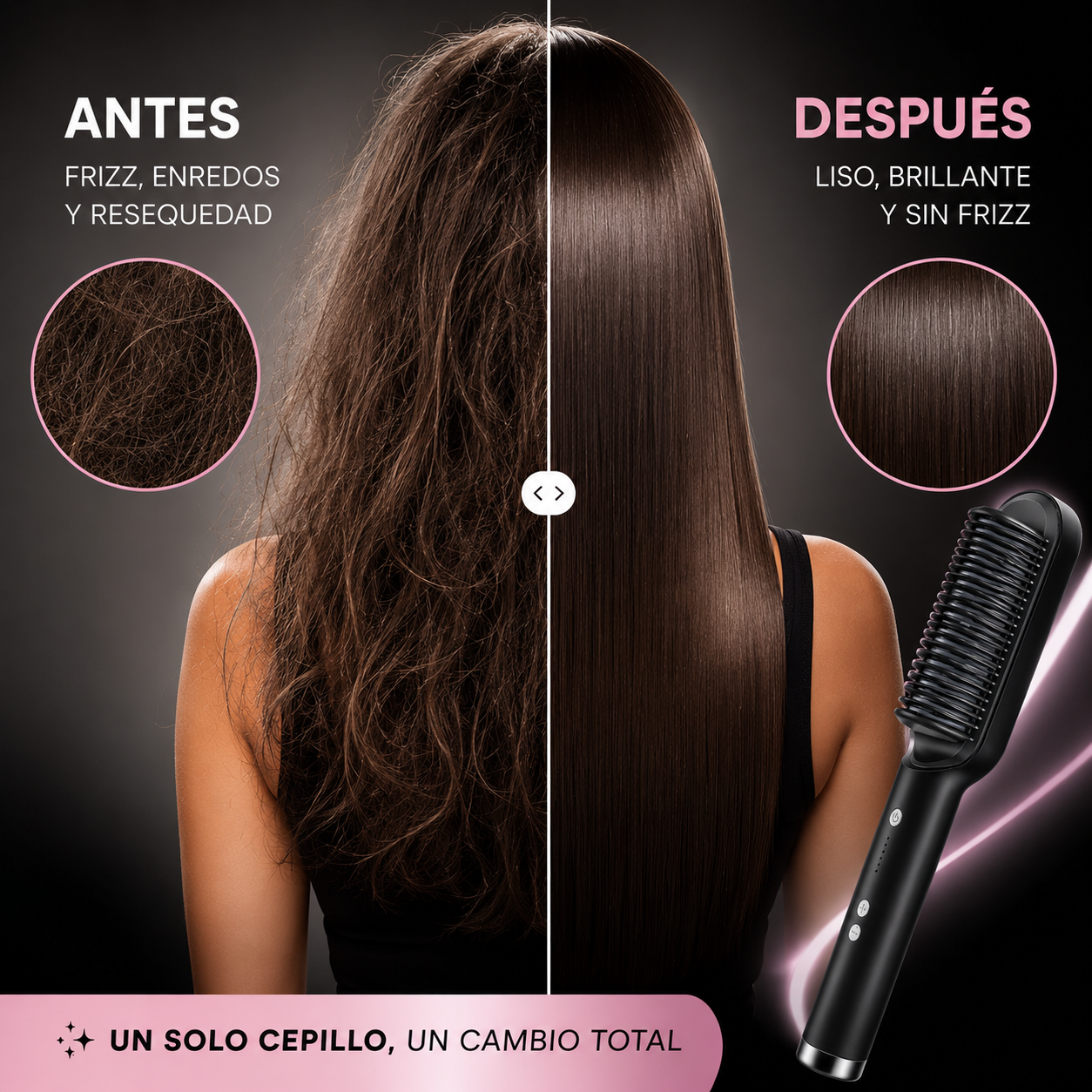 Cepillo Plancha Alisador 2 En 1