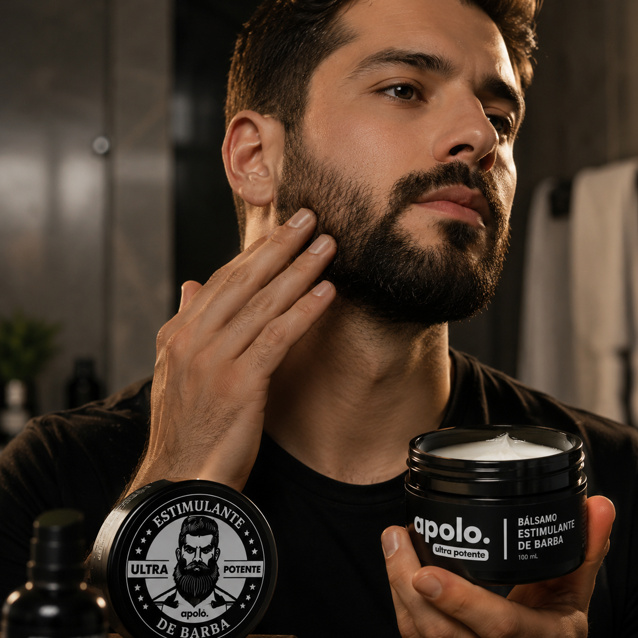 Estimulante De Barba Apolo: Barba poblada desde la raíz