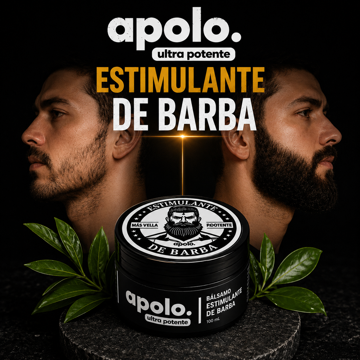 Estimulante De Barba Apolo: Barba poblada desde la raíz