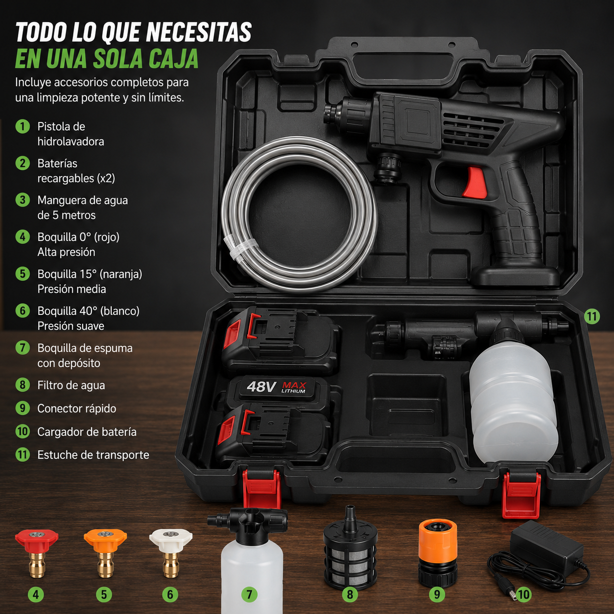 Hidrolavadora Portatil: Lava tu carro fácil y rápido.