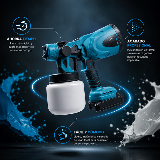 Pistola de Pintura Inalámbrica: Ideal para casa y trabajo