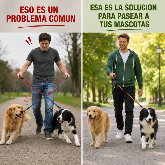 Correa Doble para Perros: Paseos más cómodos y seguros para tus mascotas
