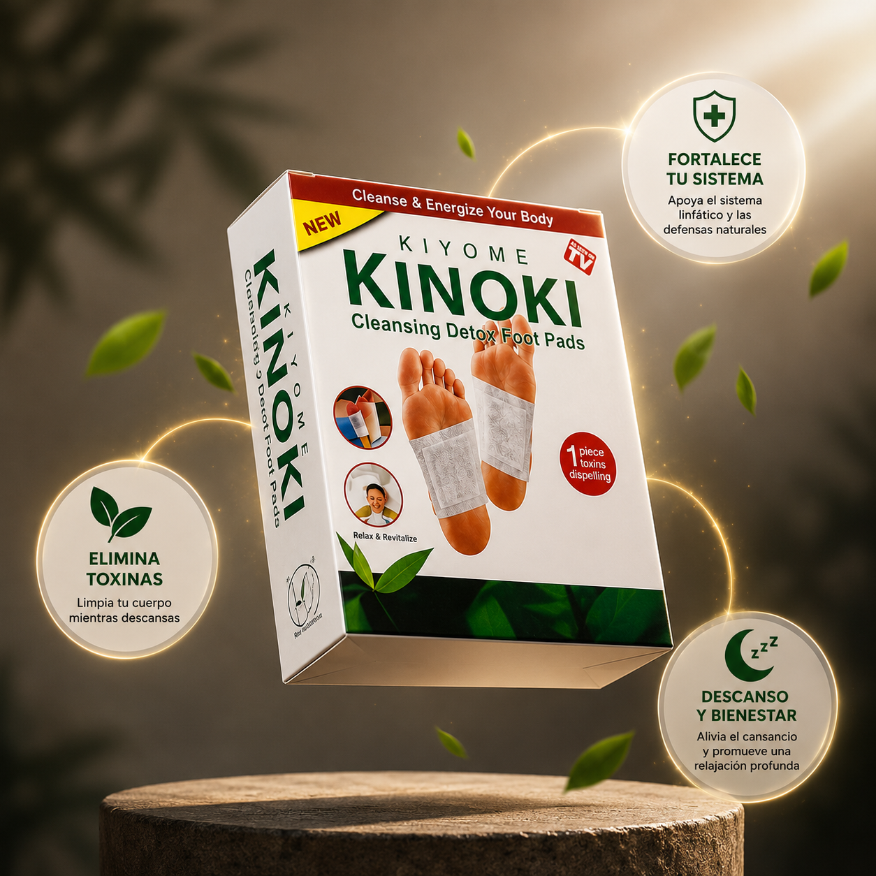 Parches Detox Kinoki Para Pies: Elimina toxinas de forma natural