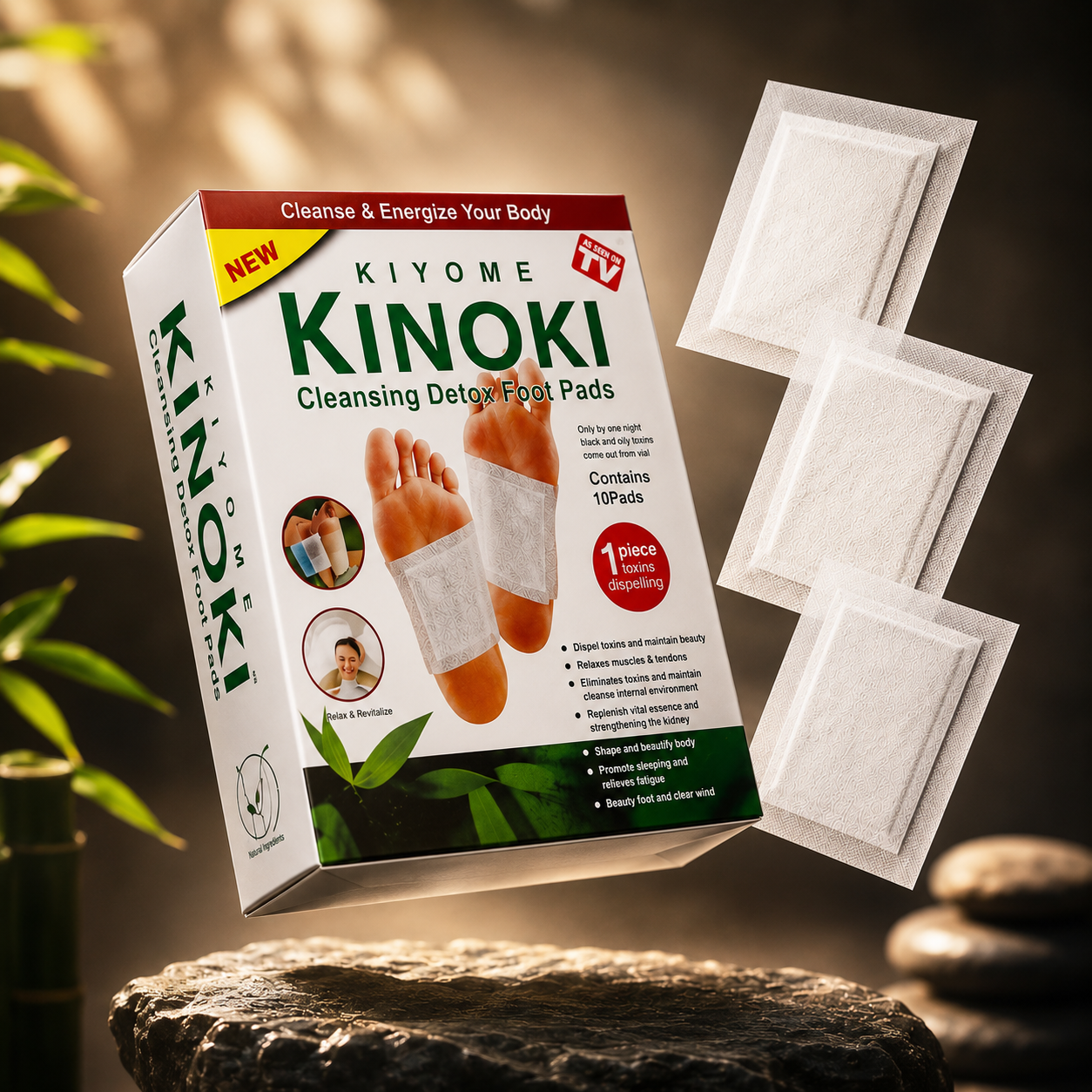 Parches Detox Kinoki Para Pies: Elimina toxinas de forma natural